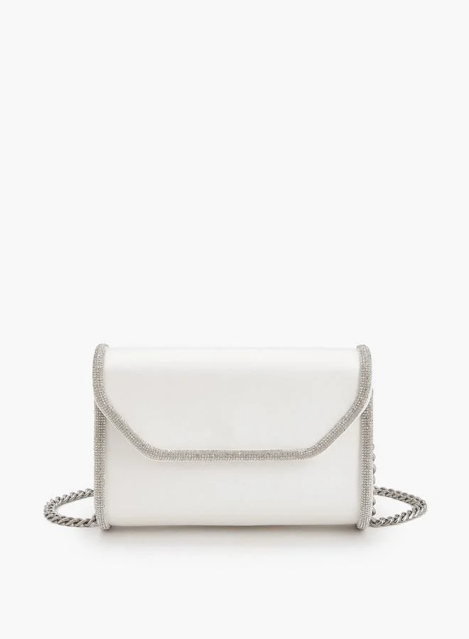 Flora Bella By Shoexpress Flora Bella Embellished Crossbody Bag With Chain Strap Ramadan Collections